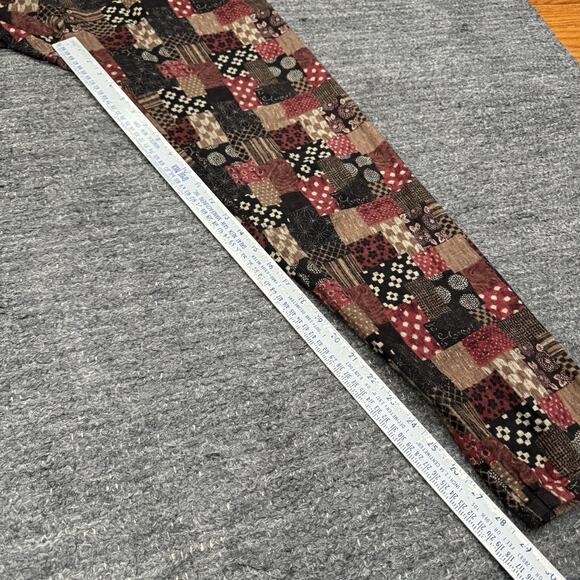 Gustin Japan Red Patchwork Joggers Men Small Geometric Pull On Drawstring USA - Picture 3 of 11